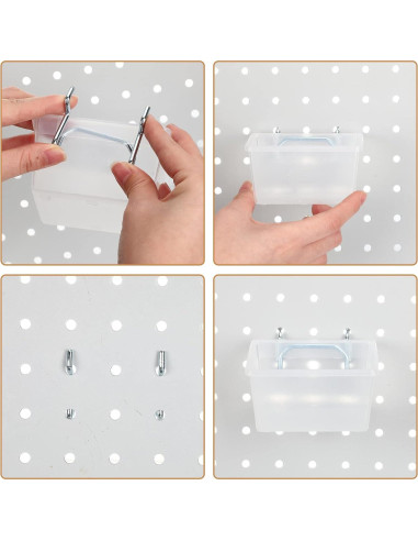 Organizador de Tablero de Clavos Yookeer 20 Pcs Transparente