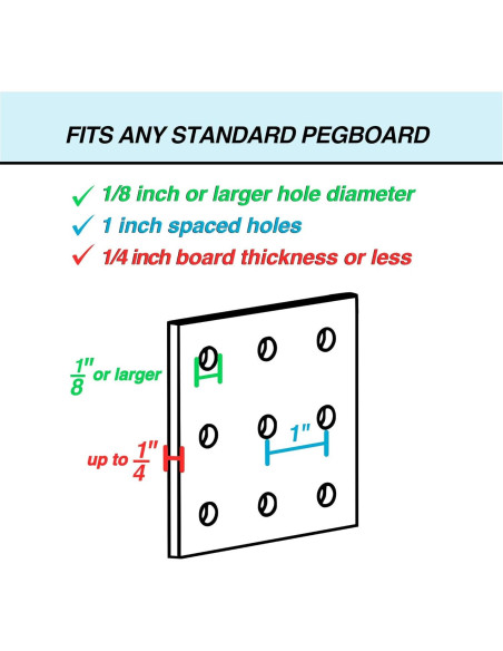 Cajas de Pegboard Right Arrange 3.5" Negro - Paquete de 12