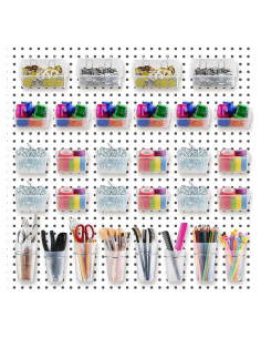 Organizador de Tablero de Clavos Roowest 60 Pcs Transparente
