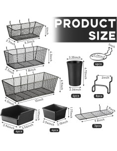 Kit de Accesorios para Organizador de Tablero de Clavos Sieral 30 Piezas 2