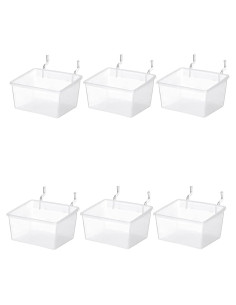 Juego de 6 Contenedores para Tablero Perforado JoyHuaTrade 8.5x8x4.6cm
