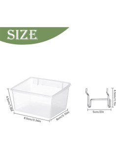 Juego de 6 Contenedores para Tablero Perforado JoyHuaTrade 8.5x8x4.6cm 2