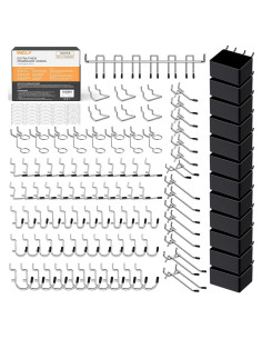 Ganchos para Tablero de Clavos INCLY 170 Piezas Alta Resistencia
