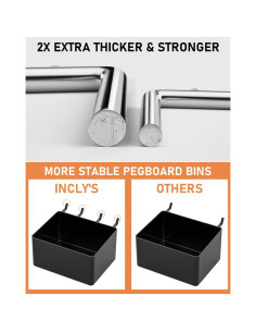 Ganchos para Tablero de Clavos INCLY 170 Piezas Alta Resistencia 2