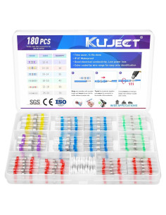 Kit de Conectores de Cable Térmico Kuject 180PCS Impermeables