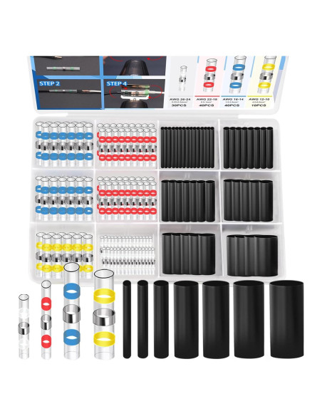 Kit de Conectores de Cable Tanbupu 206PCS Impermeables y Aislados