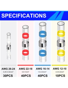 Kit de Conectores de Cable Tanbupu 206PCS Impermeables y Aislados 2