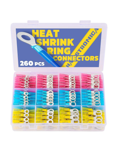 Conectores de Anillo Termocontraíbles Haisstronica 260PCS