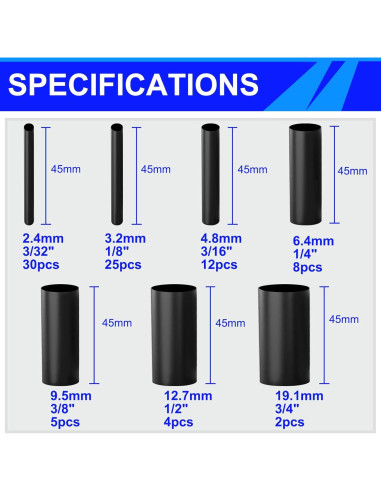 Kit de Conectores de Cable Tanbupu 206PCS Impermeables y Aislados