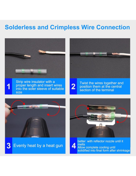 Kit de Conectores de Cable Tanbupu 206PCS Impermeables y Aislados
