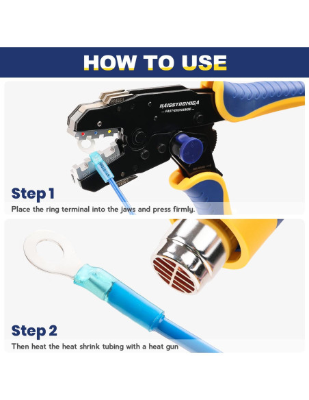 Conectores de Anillo Termocontraíbles Haisstronica 260PCS