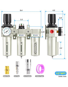 Sistema de Secado de Aire TAILONZ PNEUMATIC 1/2" NPT 240 PSI 2