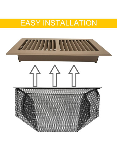 Cubierta de Ventilación de Piso OLA MODERNA 4x12" Negro - Paquete de 5