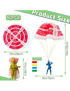 Juguetes Paracaídas OJYUDD 50 Pcs para Niños - Voladores 2
