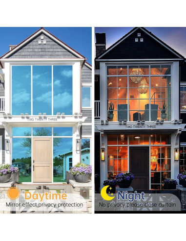 Película de Privacidad para Ventanas DULEIXUFHEE 199.4x45 cm