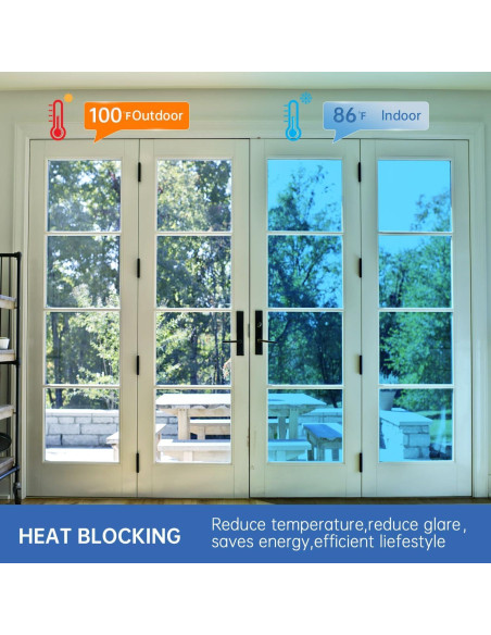 Película de Privacidad para Ventanas DULEIXUFHEE 199.4x45 cm