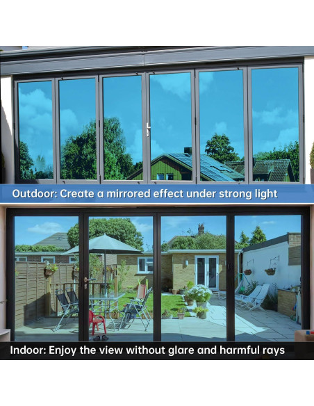 Película de Privacidad para Ventanas DULEIXUFHEE 199.4x45 cm