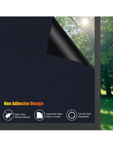 Película Blackout FEILAYS 30x200cm, 100% Bloqueo UV