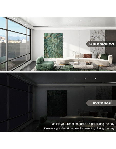Película Blackout FEILAYS 30x200cm, 100% Bloqueo UV