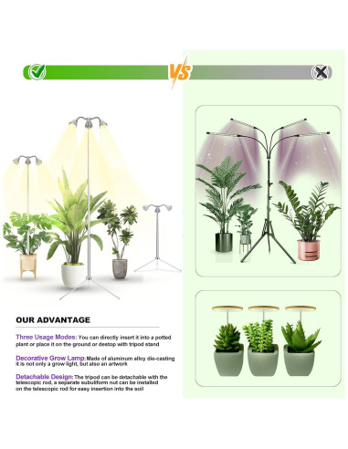 Lámpara de Crecimiento TAURUSY para Plantas de Interior 25-140 cm