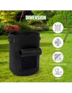 Bolsas de Cultivo de Patatas 10 Galones Backyard Expressions - 4 Pzas 2