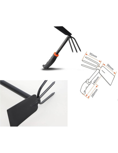 Juego de Herramientas de Jardín 3 Piezas SpeedStax - Azada, Rastrillo y Pala Ergonómicos