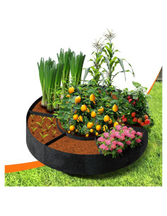 Cama de Jardín Elevada de Tela Sumloty 150 Galones Redonda