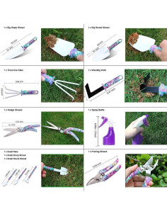 Juego de Herramientas de Jardín WISDOMLIFE 11 Piezas Ergonómico 2