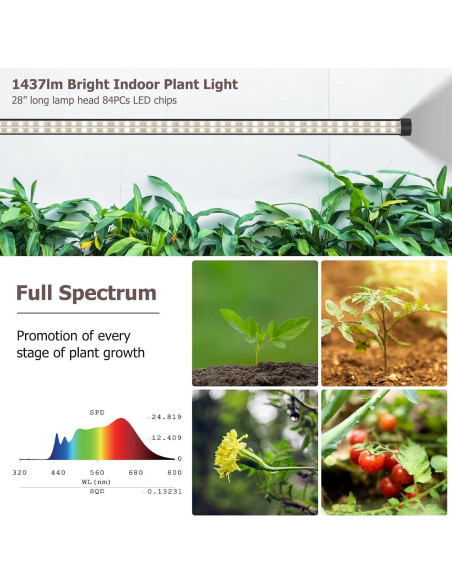 Lámpara de Pie STERREN para Plantas de Interior 22W 4000K