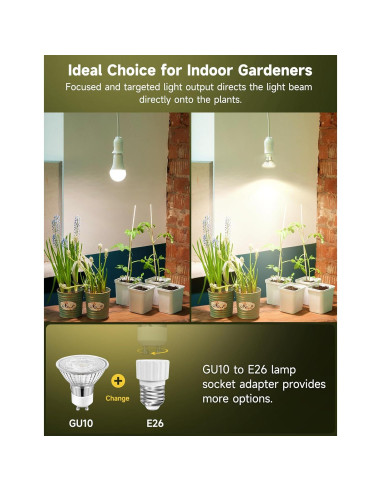 Bombilla de Crecimiento LED UNILAMPRO GU10 6W Espectro Completo