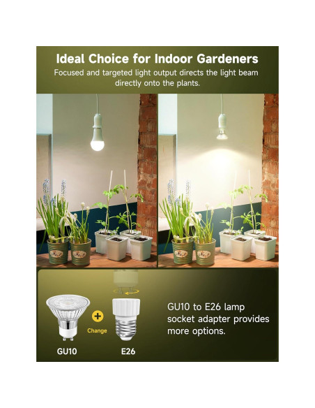Bombilla de Crecimiento LED UNILAMPRO GU10 6W Espectro Completo