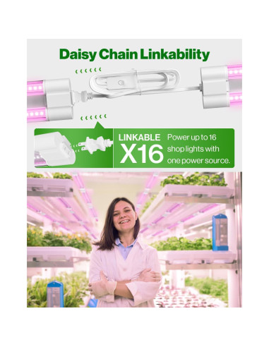 Luz de Cultivo LED Sunco 30cm Espectro Completo 10W Paquete de 2