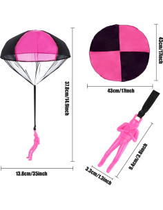 Juguete Paracaídas LOMIMOS 9 Piezas para Niños 43 cm 2