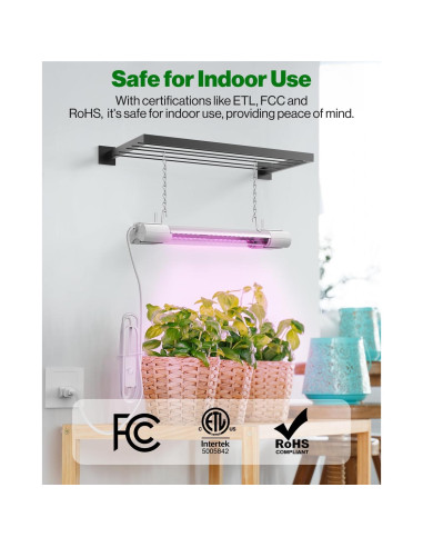 Luz de Cultivo LED Sunco 30cm Espectro Completo 10W Paquete de 2