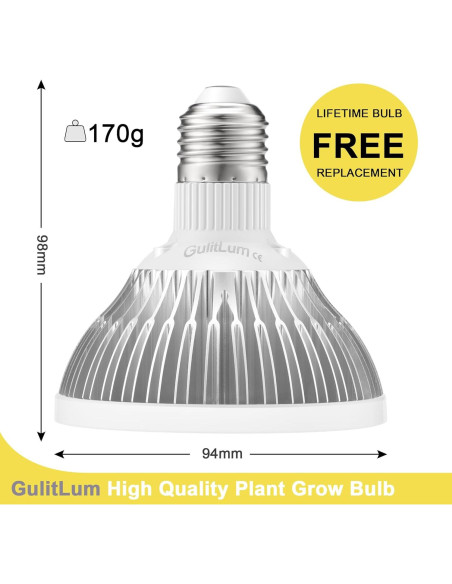 Bombilla LED de Crecimiento GulitLum PAR30 18W Espectro Completo
