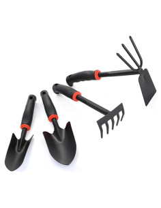 Juego de Herramientas de Jardín 4 Piezas Hierro Resistente