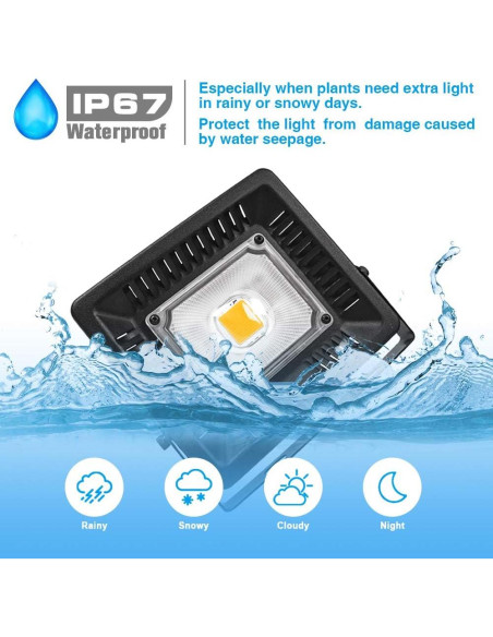 Luz de Cultivo LED Relassy 150W Impermeable Espectro Completo