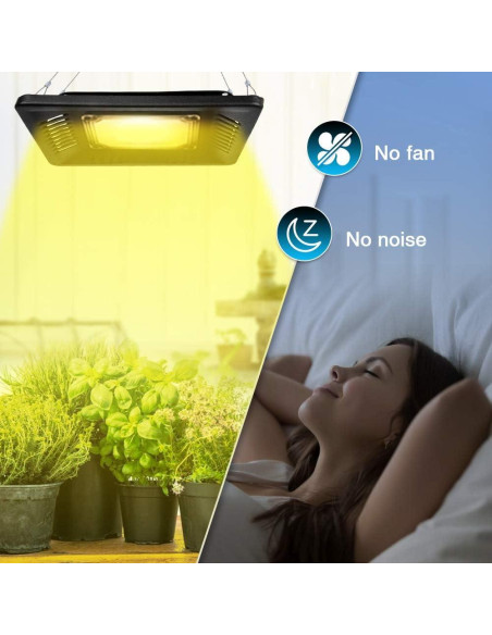 Luz de Cultivo LED Relassy 150W Impermeable Espectro Completo