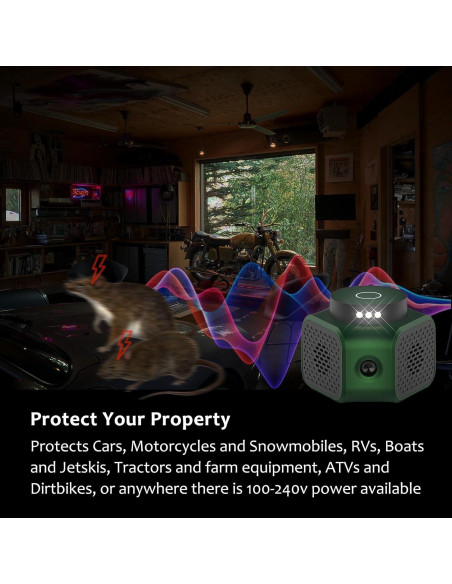 Repelente Ultrasónico de Plagas BlokWRX - Verde, 99 m