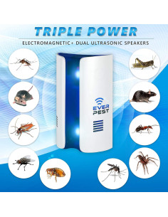 Repelente Ultrasónico Enchufable Ever Pest - Control de Plagas 2