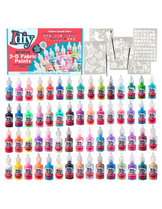 Juego de Pintura para Tela SCS Direct 60 Colores 30ml No Tóxica