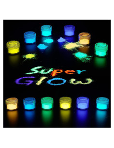 Polvo que Brilla en la Oscuridad Rhea Arcas 180g 6 Colores