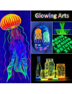 Polvo que Brilla en la Oscuridad Rhea Arcas 180g 6 Colores 2