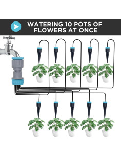 Sistema de Riego por Goteo Automático Rosrive 10 Boquillas 15.85m 2