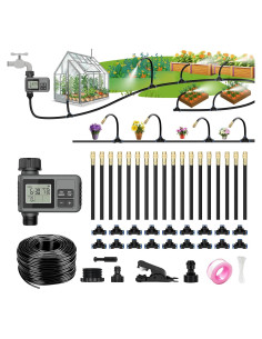 Sistema de Riego por Goteo HEKIWAY 18m con Temporizador Automático