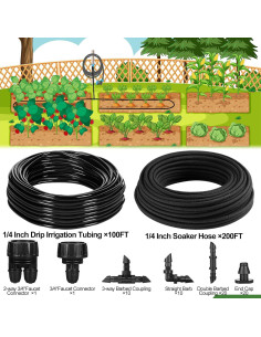 Kit de Riego por Goteo Innconee 300 Pies con Accesorios 2