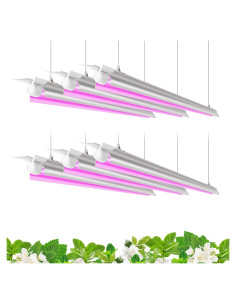Luces de Cultivo LED Barrina 252W 4ft Espectro Completo Paquete de 6