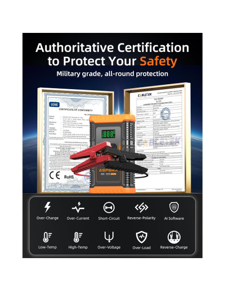 Arrancador de Salto AsperX AX260 3000A con Compresor 12V