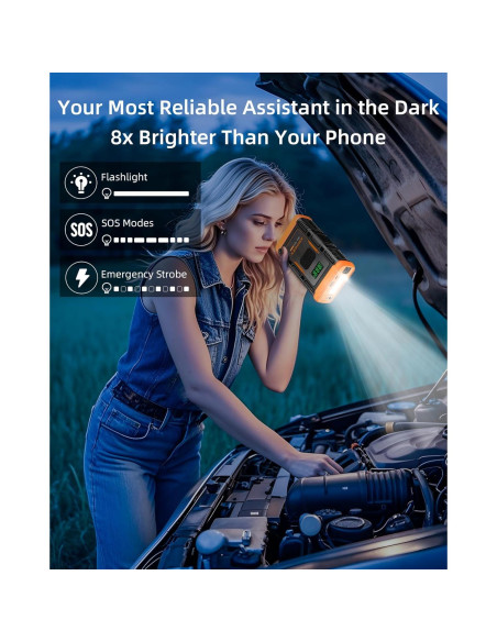 Arrancador de Salto AsperX AX260 3000A con Compresor 12V