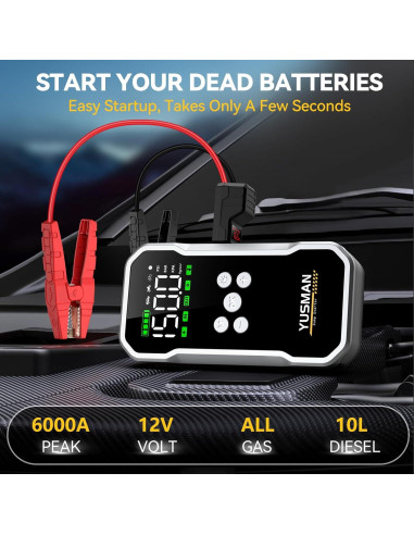 Arrancador de Salto YUSMAN F03 6000A con Compresor 150PSI